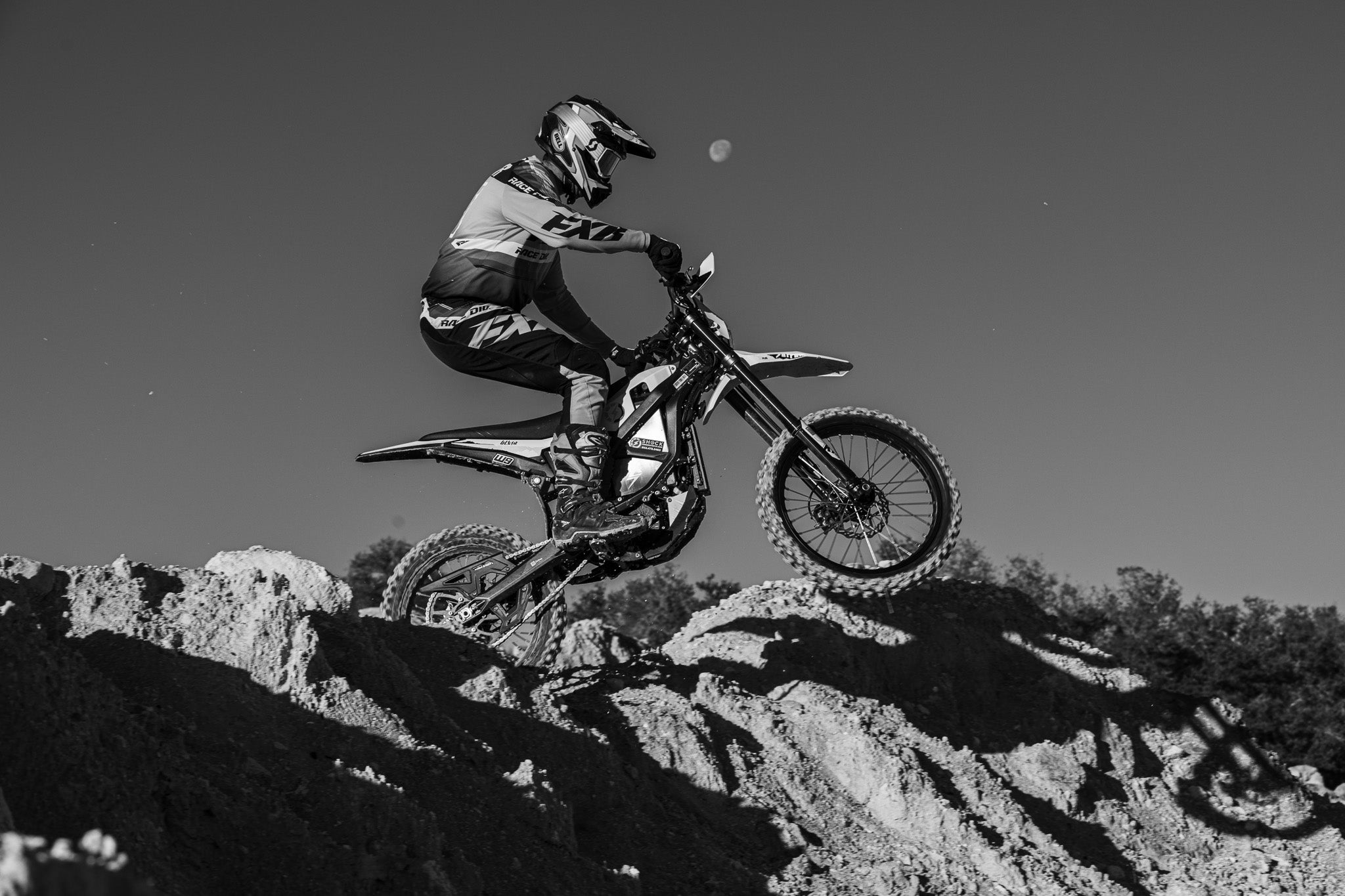 eBike dirt course jump hills