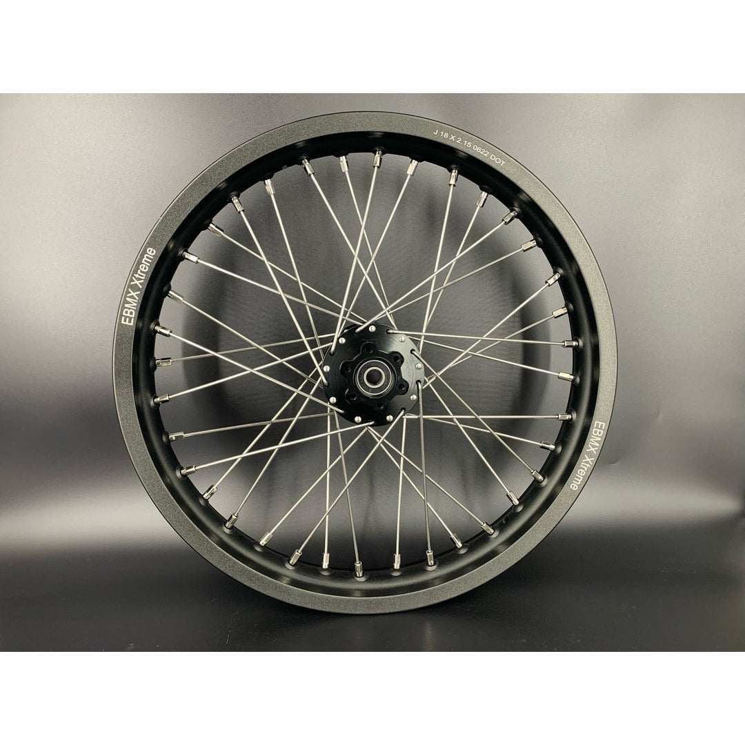 EBMX Xtreme Wheels for Surron Black Rim Black Hub