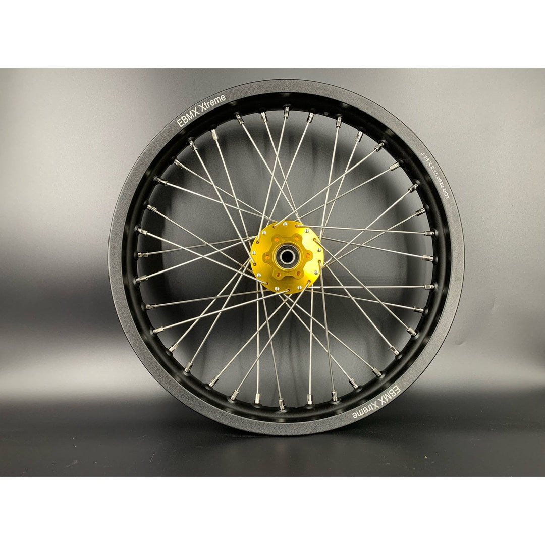 EBMX Xtreme Wheels for Surron Black Rim Gold Hub
