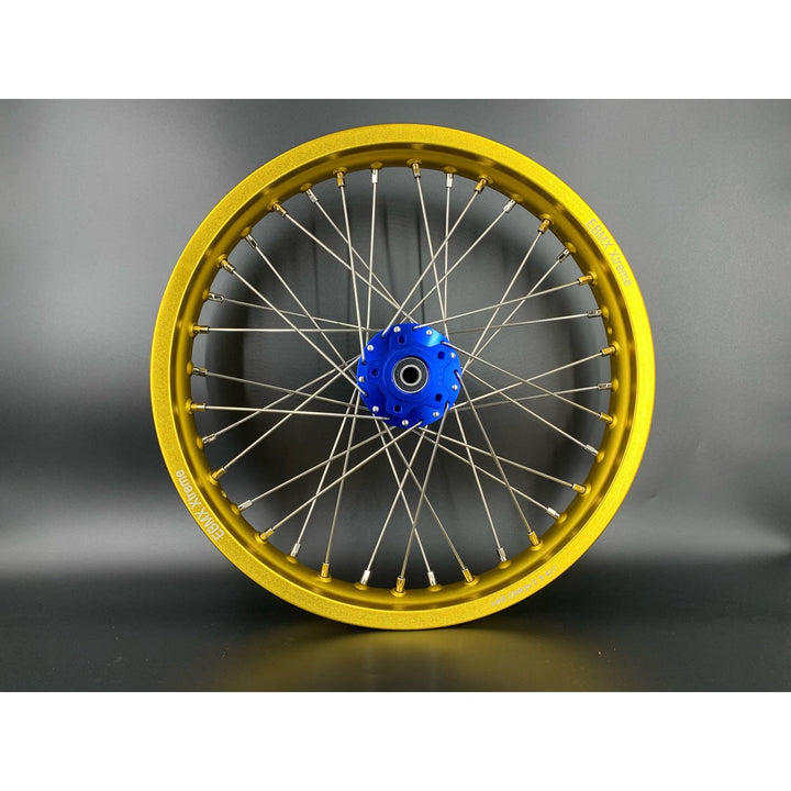 EBMX Xtreme Wheels for Surron Gold Rim Blue Hub