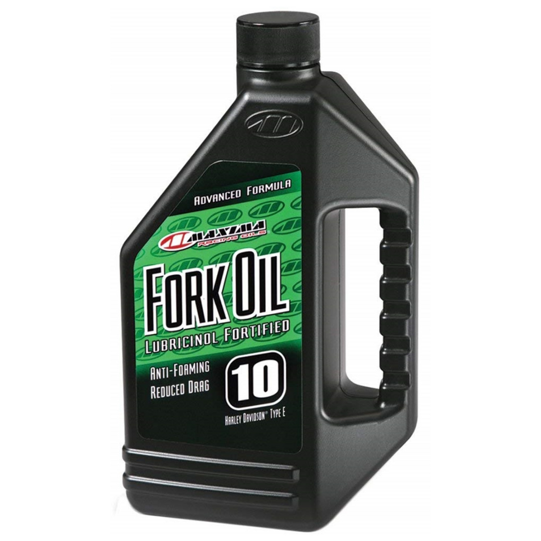 Maxima Fork Oil 10WT 16oz, Lubricinol Fortified, Anti-Foaming, Reduced Drag
