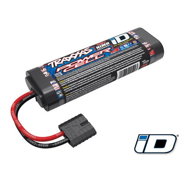 Traxxas 2925x Battery, Series 1 Power Cell, 1200mAh NiMH, 6-C flat, 7.2V, 2/3A, full battery view with connector