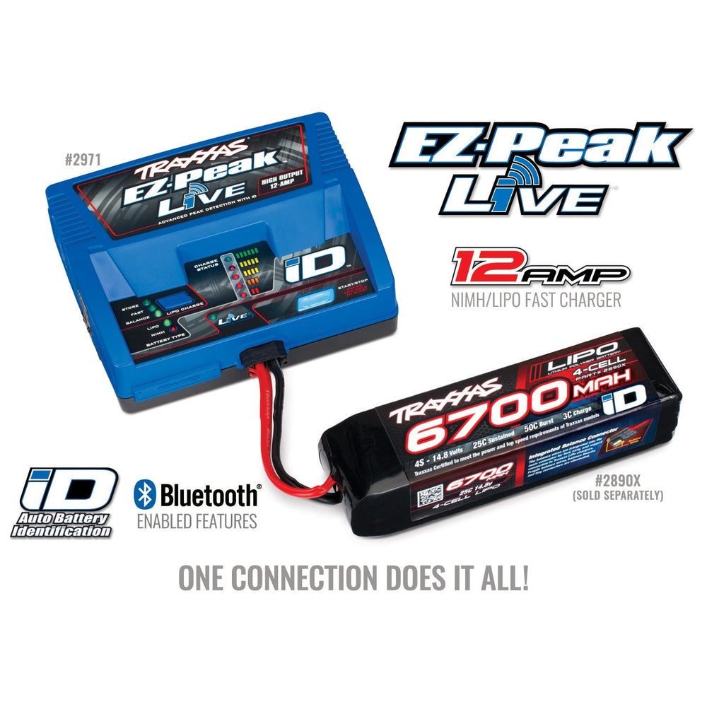 Traxxas 6700mah 14.8v 4-Cell 25C LiPo for RC Models, with fast charger