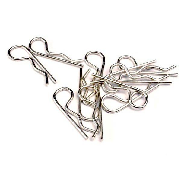 Traxxas Body Clips Silver Standard includes pack of 12 clips for RC models