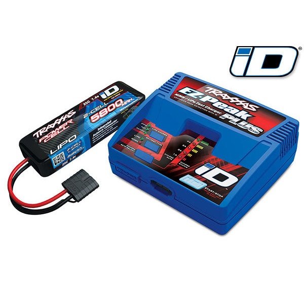 Traxxas Completer Pack, 2843X 2S Battery & 2970 EZ-Peak Fast Battery Charger for RC Models 