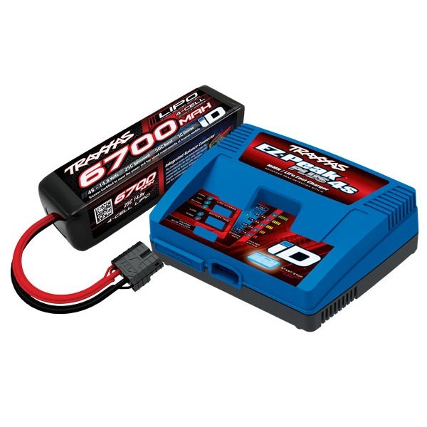 Traxxas Completer Pack includes (1) 2890X 4S Battery and 2981 EZ-Peak Fast Battery Charger