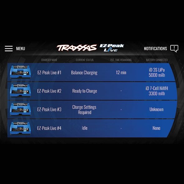 Traxxas EZ Peak Live 12 Amp NiMH/LiPO Fast Battery Charger time status screen
