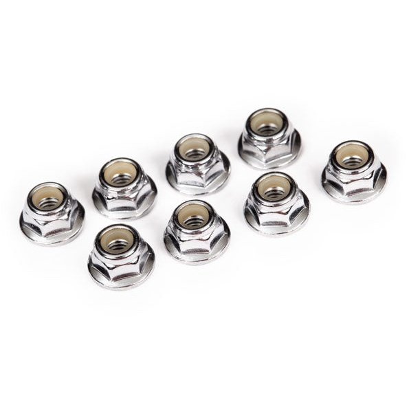 Traxxas Flanged Nylon Locking 4MM Nuts, pack of 8