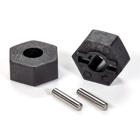Traxxas Hex Hubs with Axle Pins for RC Models Black