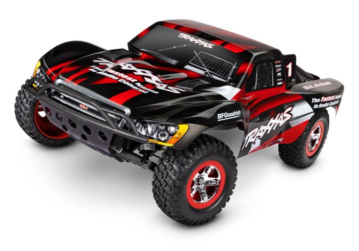 Traxxas Slash 2WD RC Truck with LED. Color: Red