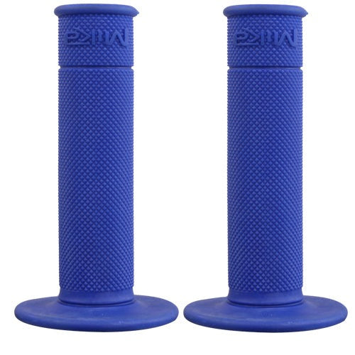 Mika Metals Racing Grips, made of advanced medium rubber compound. ebike accessories, Color: Blue