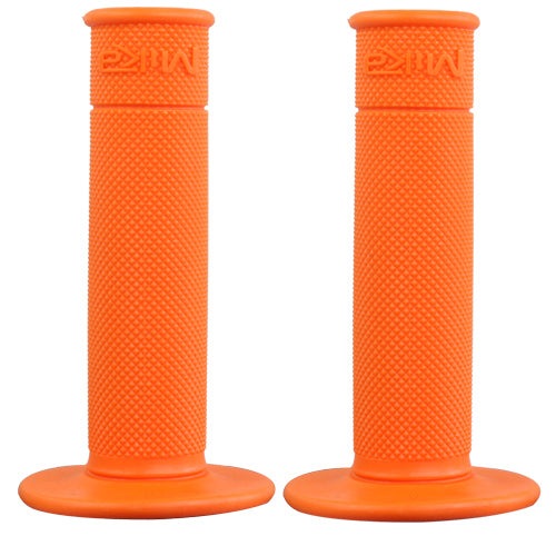 Mika Metals Racing Grips, made of advanced medium rubber compound. eBike accessories. Color: Orange
